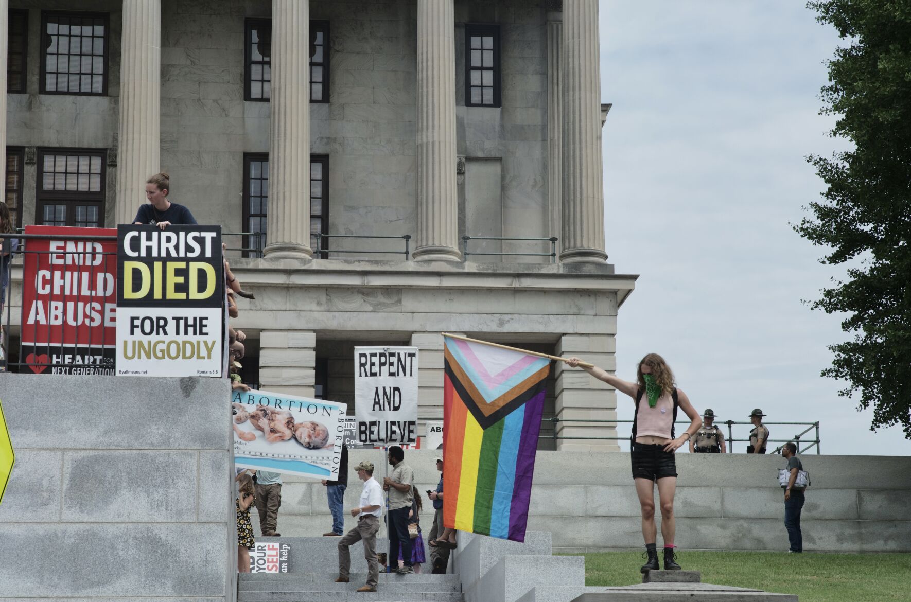 Fundamentalist group Operation Save America's rally at the state Capitol, July 30, 2022